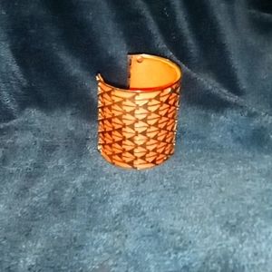 Leather and Brass Cuff Bracelet